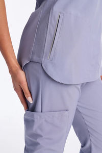 Tenues médicales sur mesure avec logo personnalisé, ensembles de blouses chirurgicales pour femmes, vente en gros, polyester et élasthanne - Product Image 3