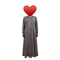 Wunderschöner, gerader Partykleid-Stil mit aufwendiger Handstickerei, Blättermuster, Burkha-Schnitt, luxuriöser Abaya-Hijab, bodenlanger Abendschal