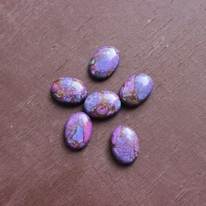 Pierre précieuse ovale lisse en turquoise cuivre naturel de 6x8 mm, cabochon, pierre polie, vente en gros, nouveau stock 2026 - Product Image 2