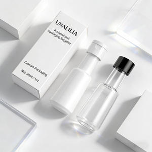 Flip Top Cap Custom <b>Small</b> 30ml 1oz PET Silk Screen Printed Plastic Slim Cone <b>Bottle</b> for Lotion Serum Oil Cosmetic Packaging - Product Image 1