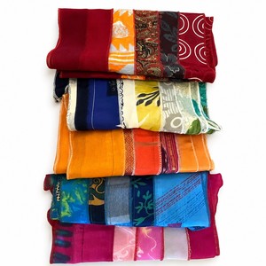 Pañuelos de Cabeza Boho Vintage de Seda de Chifón Indio con Parches, Suaves para la Piel, Bufandas, Dupattas, Estolas, Lote al por Mayor de Pañuelos para el Cuello - Product Image 3