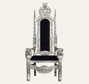 Silla de Trono de Madera de Caoba Sólida Personalizada, Clásica, Duradera, Hecha a Mano, Muebles para Sala de Estar y Eventos - Product Image 1