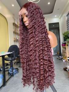 Perruques bouclées sans colle perruques de cheveux humains dentelle frontale pour les femmes noires perruques dentelle frontale Hd vague - Product Image 2