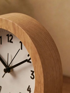 Classic Wooden <b>Table</b> <b>Clock</b> Decorative Timepiece For Shelf Styling Piece Hotel Reception Decor And Console <b>Table</b> Styling - Product Image 2