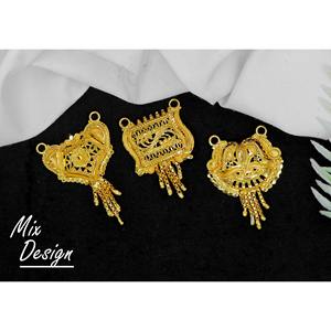 Collier plaqué or à pompons pour femmes Collier à pendentifs indiens Collier tendance Pendentif plaqué or pour femmes - Product Image 3