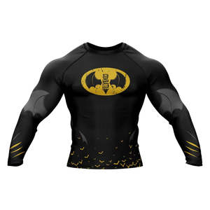 Rashguard OEM ODM Rashguard pour hommes, imprimé par sublimation, en spandex, Rashguard BJJ, Rashguard de gym, Rashguard de surf, Rashguard de plongée, Chemises de compression MMA - Product Image 1