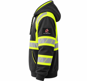 Sweat-shirt de sécurité haute visibilité imperméable de qualité supérieure avec manches longues, réfléchissant, pour le travail, service OEM personnalisé - Product Image 5