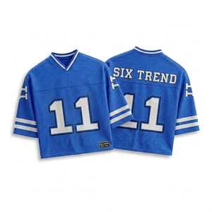 ผู้ผลิต OEM รับผลิตเสื้อเจอร์ซีย์ตาข่ายพิมพ์ลายตามสั่ง MOQ ต่ำ เสื้อสตรีทแวร์ฮิปฮอปสไตล์วินเทจสำหรับแบรนด์ในสหราชอาณาจักรและสหรัฐอเมริกา - Product Image 4
