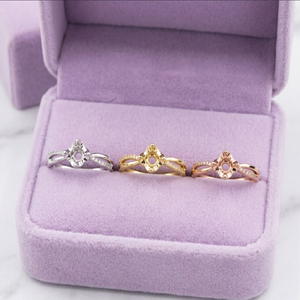 Hongkong แหวนหมั้นแบบกึ่งเมาท์สำหรับผู้หญิง18K สีขาวทองแท้ VS SI เพชร - Product Image 5