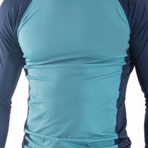 เสื้อแรชการ์ดแขนยาวผู้ชาย สีตัดต่อ แห้งเร็ว เสื้อว่ายน้ำ ประสิทธิภาพสูง แขนยาวเต็มตัว ยืดหยุ่นได้ เหมาะสำหรับกีฬาทางน้ำ ฟิตเนส และการฝึกซ้อม - Product Image 4