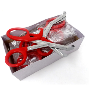 Ciseaux à pansements manuels EMT de qualité supérieure, en acier inoxydable, avec poignée rouge, certifiés CE, fournisseur en gros, service OEM ODM - Product Image 4