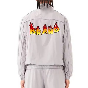 Custom Unisex Nylon Windbreaker Tracksuit Contrast Piping Waterproof Jacket and Pants <b>Set</b> - Product Image 4