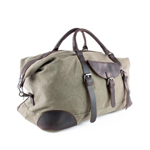 Bolsa de Viaje Impermeable de Lona y Cuero con Cierre, Precio de Fábrica, Bolsa de Fin de Semana, LCTB-0075 - Product Image 2