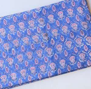 Tela de Algodón Cambray Estampada a Mano 60x60 cm, Tela de Algodón con Estampado Tradicional Jaipuri - Product Image 5