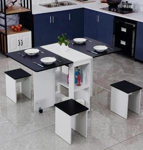 Ohaha Modern Folding Dining <b>Table</b> with Resin Top and <b>Plastic</b> Legs Convertible Design for Home Use - Product Image 3