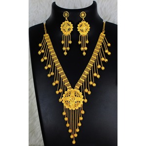 Necklace With Earrings <b>Jewellery</b> <b>Set</b> Goldplated Pure Brass High Quality Uae Dubai Necklace Design Necklace <b>Jewellery</b> <b>Set</b> - Product Image 5