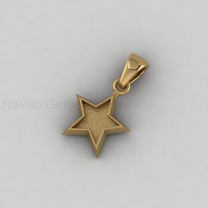 Pendentif étoile 10 mm en argent 925 plaqué or 18 carats fait main, avec sertissage vierge pour bijoux DIY souvenir lait maternel - Product Image 5