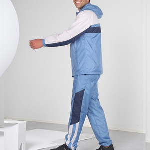 Wholesale Men's Color Block Windbreaker Tracksuit <b>Lightweight</b> Nylon Polyester <b>Running</b> <b>Jacket</b> Jogger Set Sportswear Manufacturer - Product Image 6