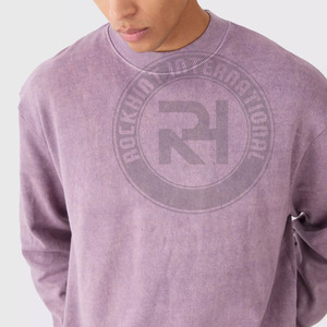 เสื้อสเวตเชิ้ตคุณภาพสูง ผ้าฝ้าย 100% สวมใส่สบาย ปักโลโก้ได้ตามต้องการ เนื้อผ้าหนา สีพื้น ทรงปกติสำหรับผู้ชาย คอกลม บุขนด้านใน เป็นมิตรต่อสิ่งแวดล้อม - Product Image 4