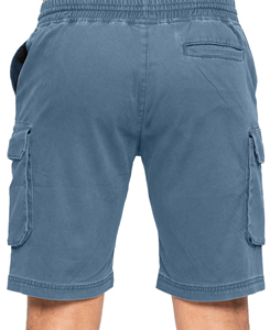 Shorts cargo pour homme en coton 100% respirant, couleur unie, taille mi-haute, fermeture à cordon, 280 GSM - Product Image 2