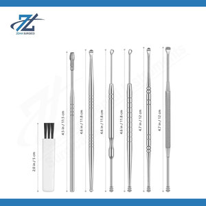 Kit professionnel de nettoyage des oreilles 6 pièces, curettes en acier inoxydable de qualité, outils de retrait de cérumen, kit d'hygiène réutilisable, Pakistan - Product Image 4