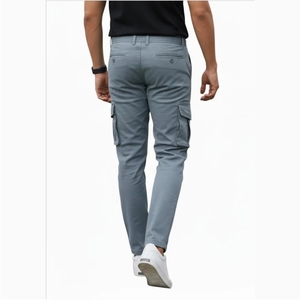 Light Grey Relax Bottom <b>Cargo</b> <b>Pants</b> - Product Image 2