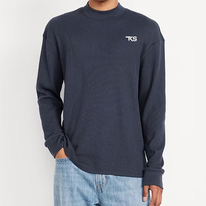 Chemise décontractée en tricot gaufré, coupe classique, texture respirante, adaptée à toutes les conditions météorologiques - Product Image 2