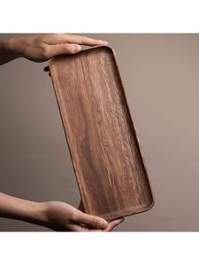 Handmade mango wood rectangular <b>tray</b> for serving <b>snacks</b> drinks tea coffee durable kitchen dining accessory stylish home decor - Product Image 5