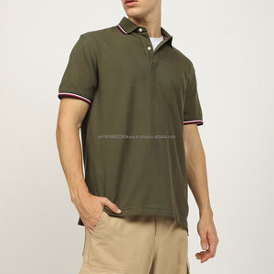 2025 haute qualité vêtements de plein air col montant hommes Polo T-Shirt coupe ajustée pleine taille à manches courtes bouton avant Style Polo T-Shirts - Product Image 1