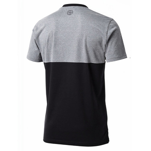 Camiseta de cuello en V gris y negra para hombre, 100% algodón, manga corta, tejida, estilo veraniego, camiseta con cuello en V para hombre - Product Image 4
