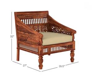Solid Sheesham Wood 5 Seater <b>Sofa</b> Set Handcrafted Carved Design <b>Foam</b> Fabric Covered Traditional Design for Villa Hotel Use - Product Image 5