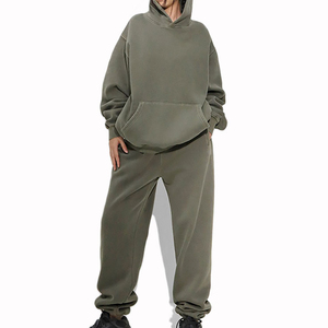 Chándal de mujer de moda 2026 de última tendencia con lavado ácido, transpirable y de manga larga, de peso pesado - Product Image 1