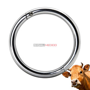 Anillos Nasales para Toros y Vacas de Acero Inoxidable, Resistentes, para Control de Ganado y Manejo de Animales de Granja - Product Image 1
