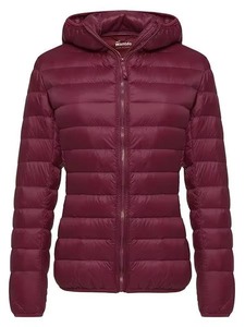 Stylish and Ultra-Warm Womens Long Puffer <b>Jacket</b> With Hood and <b>Down</b> <b>Filling</b> for the Cold Winter Season Cotton - Product Image 4