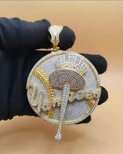 Colgante Iced Out Hip Hop Personalizado 3D Gótico de la Muerte con la Espada, Plata 925, Moissanita VVS Personalizada, Colgante Bilingüe para Rapper - Product Image 5