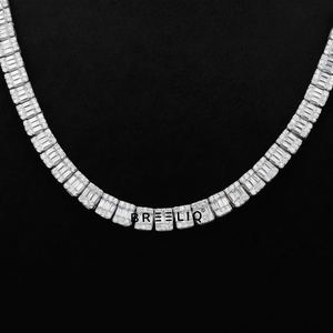 Collar de Cadena de Bolas de 6mm, Diseño 2025, Lujoso, Exclusivo, Hecho a Medida, con Acabado Liso, Estilo Oro Blanco - Product Image 3