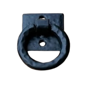 En gros, sonnette de porte en fer forgé artisanal, anneau de tirage en métal noir martelé vintage pour portail extérieur et porte d'entrée - Product Image 6