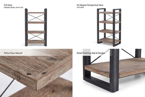 Raki <b>Rack</b> High Quality Solid Wood Construction Modern Compact Display Shelving Unit Durable Metal Frame Multifunction <b>Shoes</b> - Product Image 5