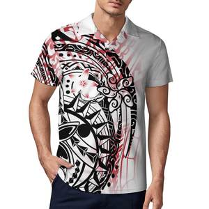 Camiseta Casual de Cuello Redondo para Hombre, de Manga Corta, Antiarrugas, con Estampado Étnico por Sublimación, de Poliéster, para Verano, Venta al por Mayor de Fábrica - Product Image 3