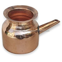 Pot en cuivre pur Ganga Sagar Lota Karwa Lota Karwa Chauth pour Pooja Aarti Hawan à usage religieux, pot à eau en cuivre
