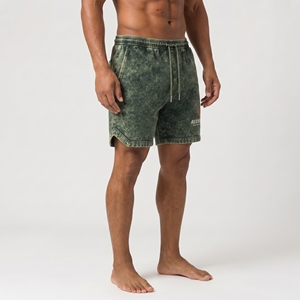 Pantalones Cortos para Hombre con Efecto Ácido, Tela Suave, Corte Relajado, Casuales de Verano, Estilo Lavado, Moda Urbana, Uso Diario - Product Image 3