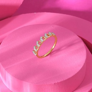 Women's Yellow Gold Lab GrownDiamond <b>Ring</b> Round Brilliant Cut Romantic Wedding Jewelry in 10K,14K or 18K solid gold & <b>925</b> <b>Silver</b> - Product Image 1