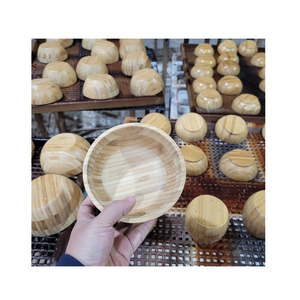 Vietchoice for Competitive Price Sustainable Bamboo Wood Handicraft Disposable <b>Microwave</b> Safe Minimalist Bowl Custom Shape - Product Image 4