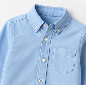 Camisa Escolar de Manga Larga con Botones para Niños, con Estampado Personalizado, Informal, Ecológica, Transpirable, 100% Algodón - Product Image 2