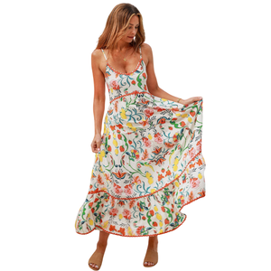 Vestido Largo Informal Estampado para Mujer, Vestido Largo Ligero - Product Image 4