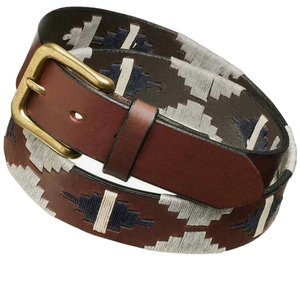 Cinturón de Polo Personalizable de Cuero de Primera Calidad para Hombre, Cinturón Ecuestre Bordado para Montar a Caballo con Hebilla de Pin, Cinturón Deportivo de Polo Premium - Product Image 2