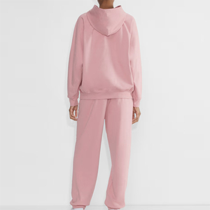 Ensemble de survêtement pour femmes de qualité supérieure, couleur rose, manches longues, pull décontracté, survêtement de course à pied avec service OEM - Product Image 3