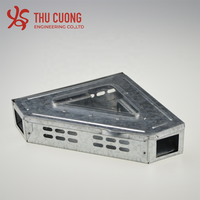 Couvercle transparent solide en métal Triangle Rat Catch Box Humane No-Kill Multi-Live Mouse Trap Bus Zapper Corner Pest Control Mouse Trap