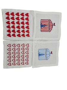 Sous-verres brodés avec cage à oiseaux, cœur, formes de poisson, super beaux et luxueux pour une utilisation dans les restaurants et les hôtels - Product Image 3