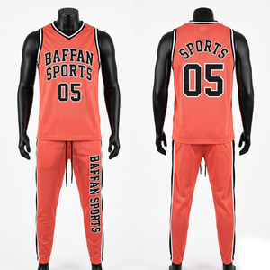 Premium Polyester Mesh Jersey And <b>Pant</b> Set Coral Red Black Side Panels Custom Sublimation Logo Mesh Jersey and <b>pant</b> men's - Product Image 6
